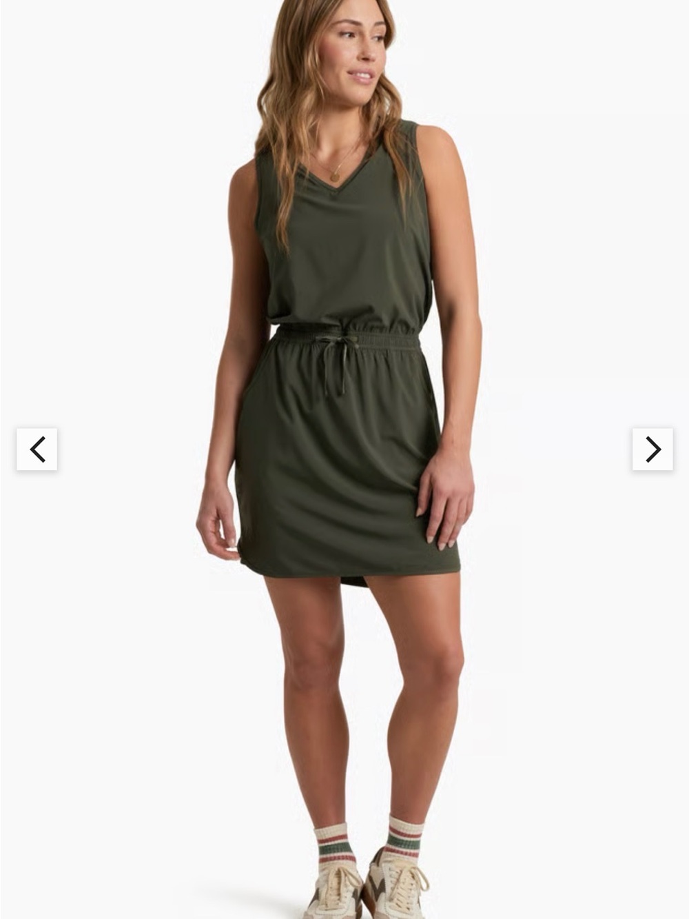 KÜHL Vantage Dress Olive Green Sleeveless Outdoor Dress Size Large